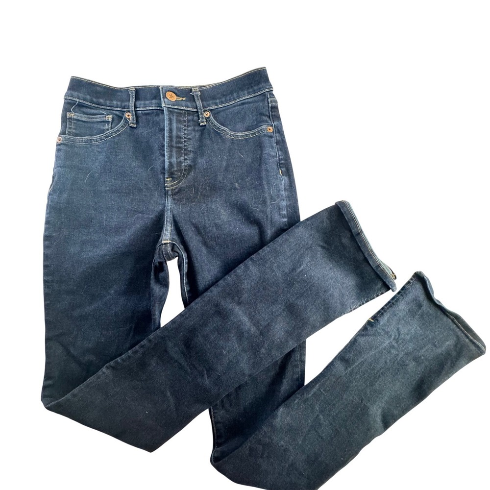 Express Jeans Womens 4R Dark Wash‎ Denim High Rise Bootcut Stretch Blue Pants